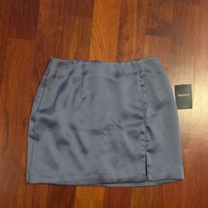 Satin mini skirt